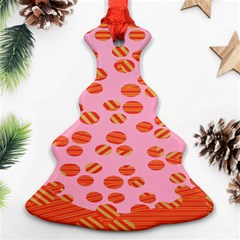 Distance Absence Sea Holes Polka Dot Line Circle Orange Chevron Wave Christmas Tree Ornament (two Sides) by Mariart