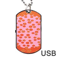 Distance Absence Sea Holes Polka Dot Line Circle Orange Chevron Wave Dog Tag Usb Flash (one Side) by Mariart