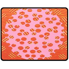 Distance Absence Sea Holes Polka Dot Line Circle Orange Chevron Wave Double Sided Fleece Blanket (medium)  by Mariart