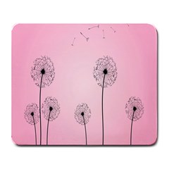 Flower Back Pink Sun Fly Large Mousepads by Mariart