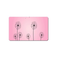 Flower Back Pink Sun Fly Magnet (name Card) by Mariart