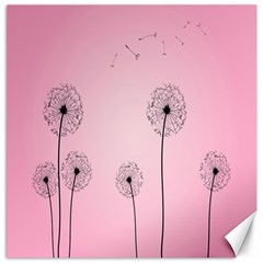 Flower Back Pink Sun Fly Canvas 12  X 12   by Mariart