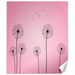 Flower Back Pink Sun Fly Canvas 20  X 24   by Mariart