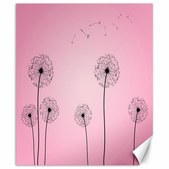 Flower Back Pink Sun Fly Canvas 20  x 24  