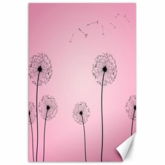 Flower Back Pink Sun Fly Canvas 20  X 30   by Mariart