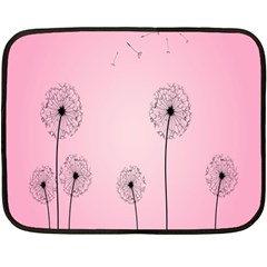 Flower Back Pink Sun Fly Double Sided Fleece Blanket (mini)  by Mariart