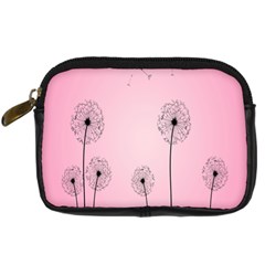 Flower Back Pink Sun Fly Digital Camera Cases by Mariart