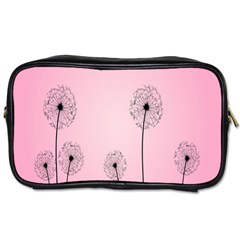 Flower Back Pink Sun Fly Toiletries Bags by Mariart