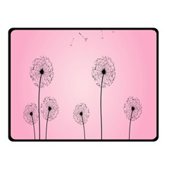 Flower Back Pink Sun Fly Double Sided Fleece Blanket (small)  by Mariart