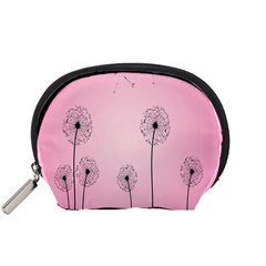 Flower Back Pink Sun Fly Accessory Pouches (small)  by Mariart