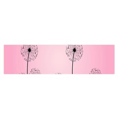 Flower Back Pink Sun Fly Satin Scarf (oblong) by Mariart