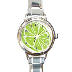 Gerald Lime Green Round Italian Charm Watch by Mariart