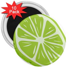 Gerald Lime Green 3  Magnets (10 Pack)  by Mariart