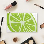 Gerald Lime Green Cosmetic Bag (Medium)  Front