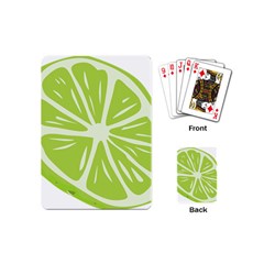 Gerald Lime Green Playing Cards (mini)  by Mariart