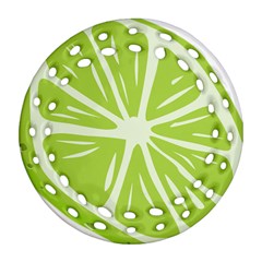 Gerald Lime Green Ornament (round Filigree) by Mariart