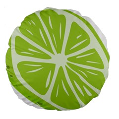 Gerald Lime Green Large 18  Premium Round Cushions by Mariart