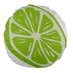 Gerald Lime Green Large 18  Premium Flano Round Cushions by Mariart