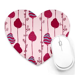 Flower Floral Mpink Frame Heart Mousepads by Mariart