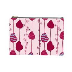 Flower Floral Mpink Frame Cosmetic Bag (large)  by Mariart