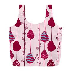 Flower Floral Mpink Frame Full Print Recycle Bags (l)  by Mariart