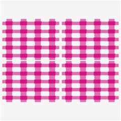 Hot Pink Brush Stroke Plaid Tech White Belt Buckles by Mariart