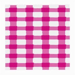 Hot Pink Brush Stroke Plaid Tech White Medium Glasses Cloth (2-side) by Mariart