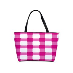 Hot Pink Brush Stroke Plaid Tech White Shoulder Handbags by Mariart