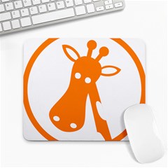 Giraffe Animals Face Orange Large Mousepads