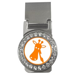 Giraffe Animals Face Orange Money Clips (cz)  by Mariart