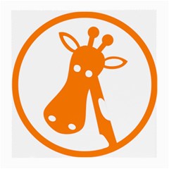 Giraffe Animals Face Orange Medium Glasses Cloth by Mariart