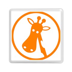 Giraffe Animals Face Orange Memory Card Reader (square)  by Mariart