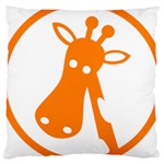 Giraffe Animals Face Orange Large Cushion Case (Two Sides) Front