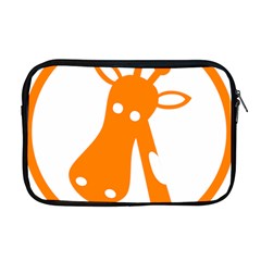 Giraffe Animals Face Orange Apple Macbook Pro 17  Zipper Case by Mariart