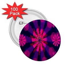 Flower Red Pink Purple Star Sunflower 2 25  Buttons (100 Pack)  by Mariart