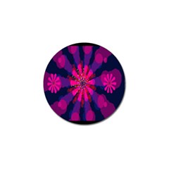 Flower Red Pink Purple Star Sunflower Golf Ball Marker by Mariart