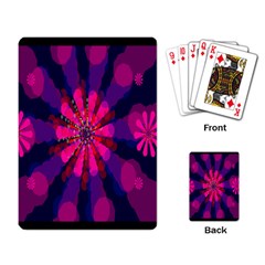 Flower Red Pink Purple Star Sunflower Playing Card by Mariart