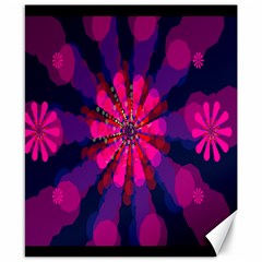 Flower Red Pink Purple Star Sunflower Canvas 8  X 10  by Mariart