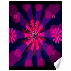 Flower Red Pink Purple Star Sunflower Canvas 18  X 24   by Mariart