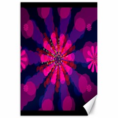 Flower Red Pink Purple Star Sunflower Canvas 20  X 30   by Mariart