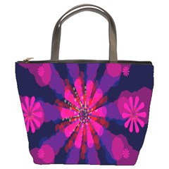 Flower Red Pink Purple Star Sunflower Bucket Bags by Mariart