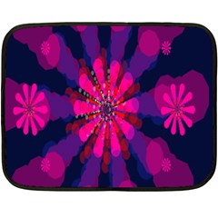 Flower Red Pink Purple Star Sunflower Double Sided Fleece Blanket (mini)  by Mariart