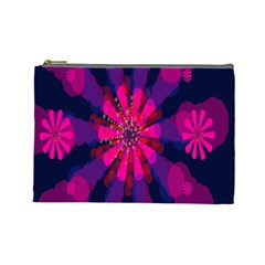 Flower Red Pink Purple Star Sunflower Cosmetic Bag (large)  by Mariart