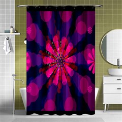 Flower Red Pink Purple Star Sunflower Shower Curtain 48  X 72  (small)  by Mariart