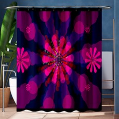 Flower Red Pink Purple Star Sunflower Shower Curtain 60  X 72  (medium)  by Mariart