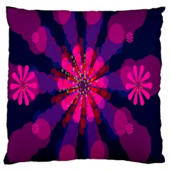 Flower Red Pink Purple Star Sunflower Large Cushion Case (one Side) by Mariart