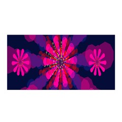 Flower Red Pink Purple Star Sunflower Satin Wrap by Mariart