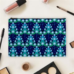 Christmas Tree Snow Green Blue Cosmetic Bag (large)  by Mariart