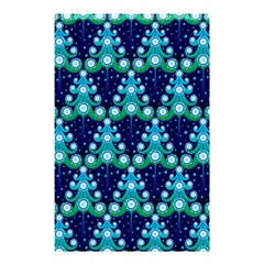 Christmas Tree Snow Green Blue Shower Curtain 48  X 72  (small)  by Mariart