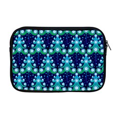 Christmas Tree Snow Green Blue Apple Macbook Pro 17  Zipper Case by Mariart